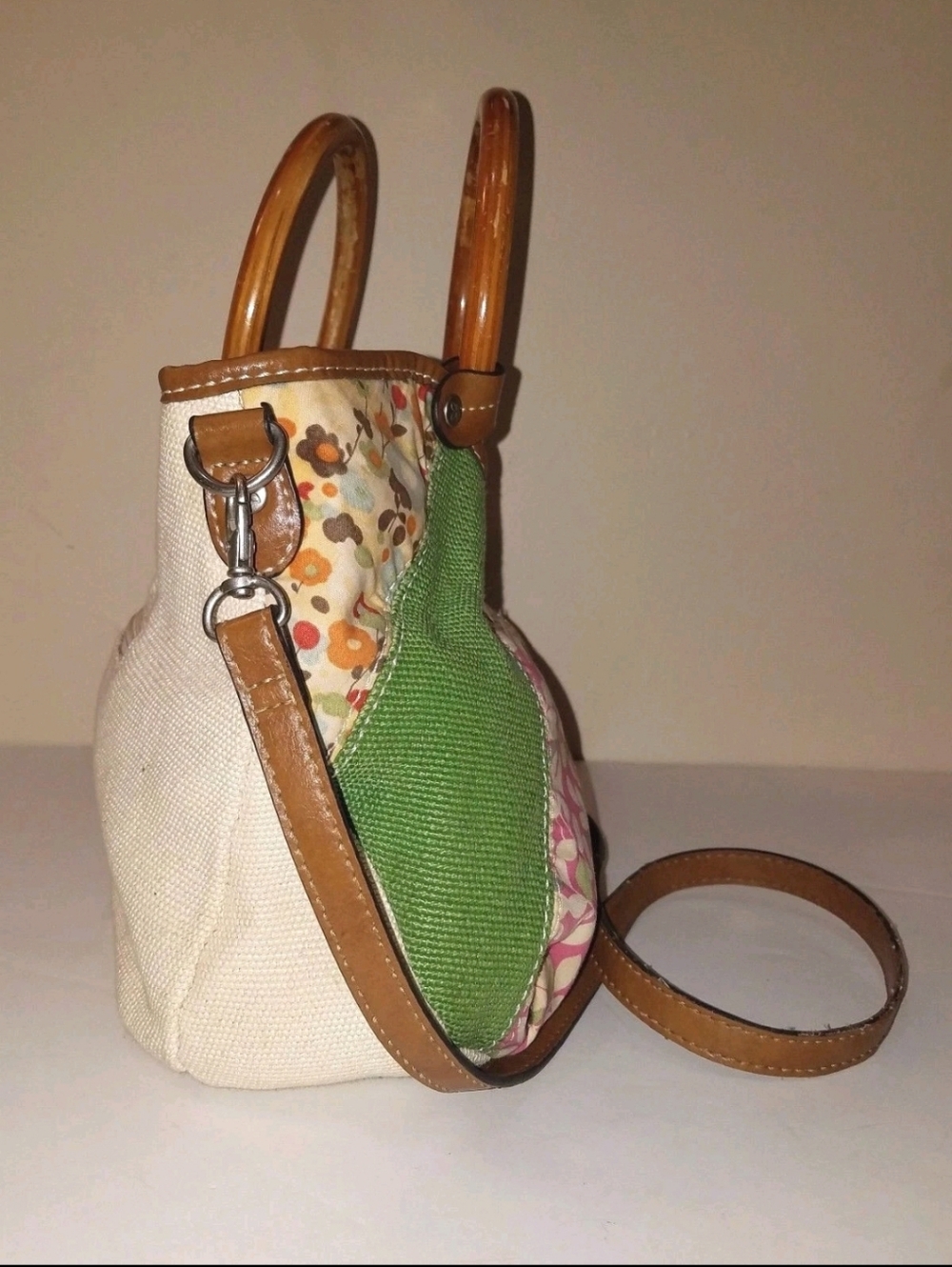 Relic Women's Patchwork Floral Bamboo-Handle Tote in Multi - Picture 3 of 14
